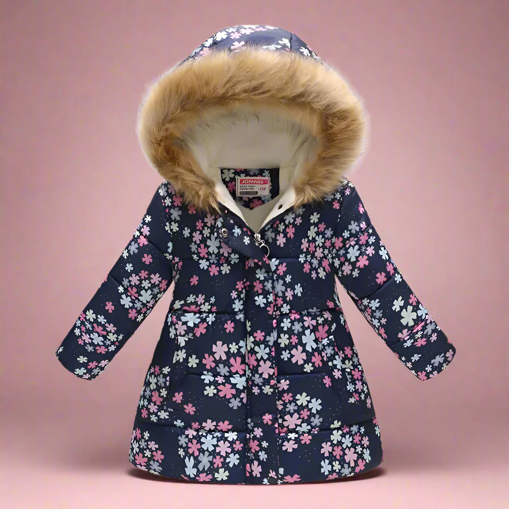 CozyTrend – Elegant og koselig – Vattert vinterjakke for jenter
