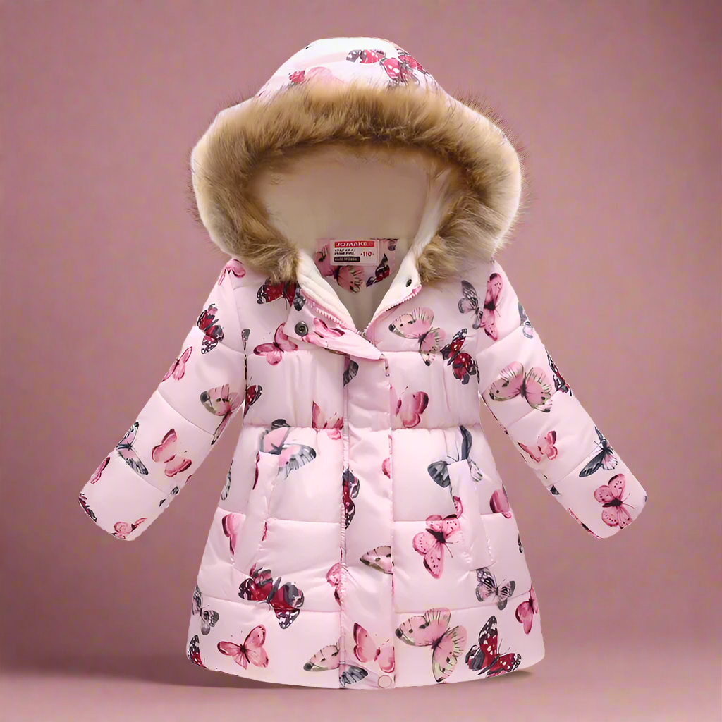 CozyTrend – Elegant og koselig – Vattert vinterjakke for jenter