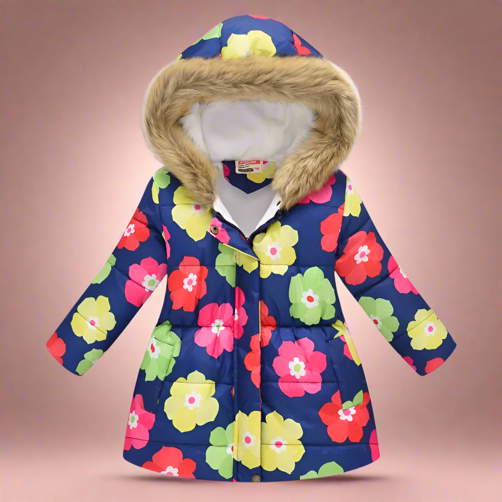 CozyTrend – Elegant og koselig – Vattert vinterjakke for jenter