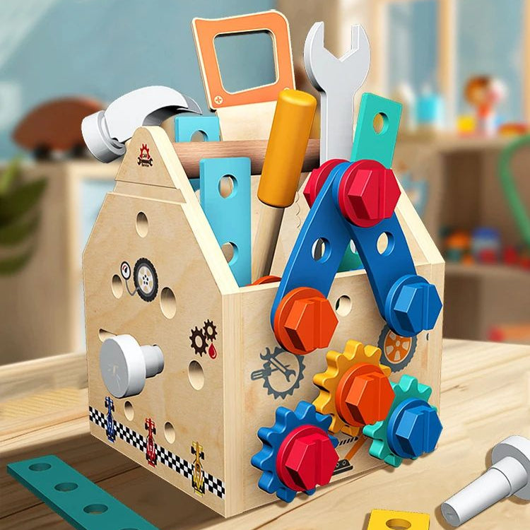 Busy Box™ - Oppdag og lær - Aktivitetsboks i tre