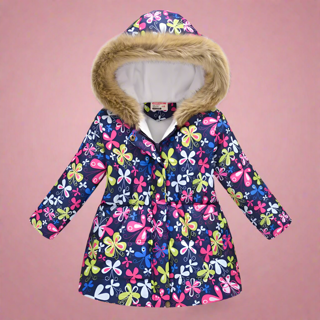 CozyTrend – Elegant og koselig – Vattert vinterjakke for jenter