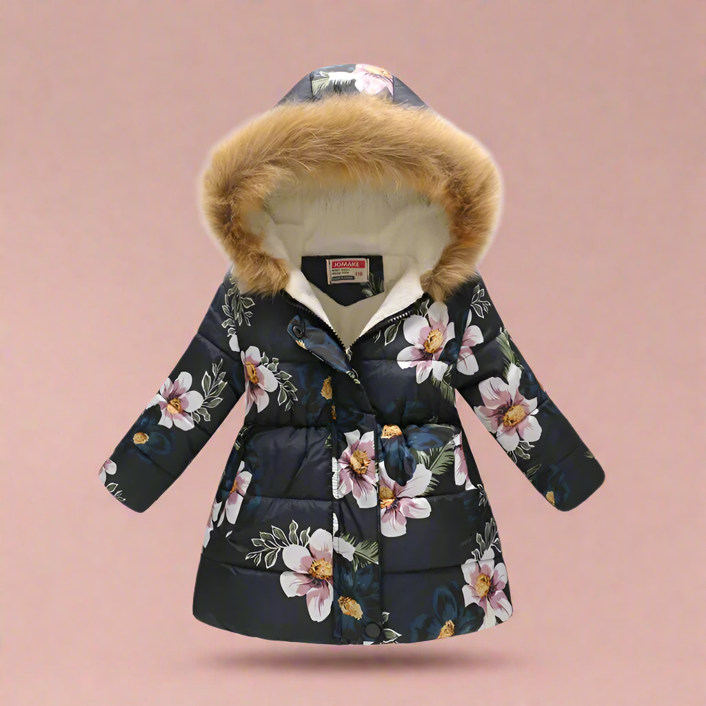 CozyTrend – Elegant og koselig – Vattert vinterjakke for jenter