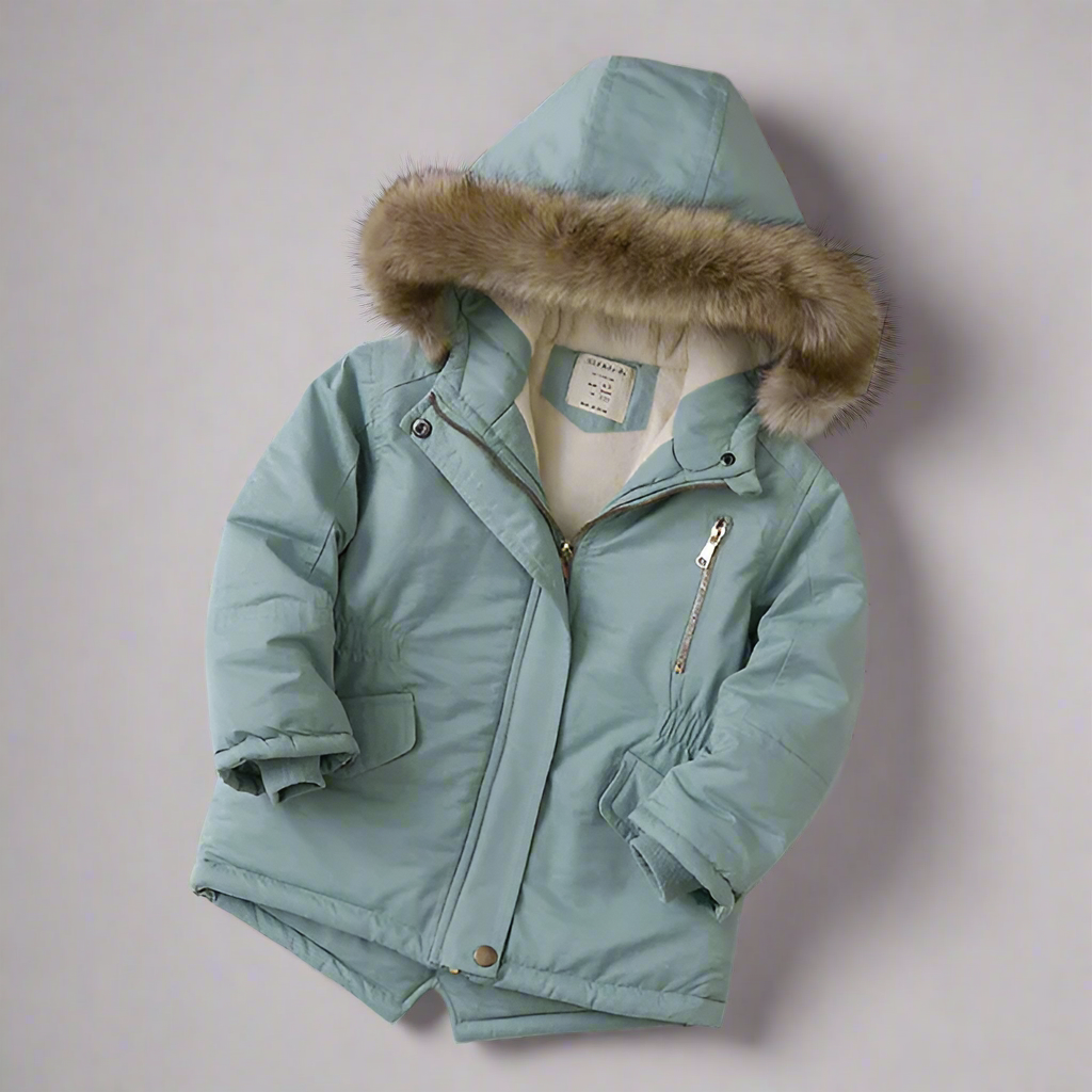 CozyTrend – Elegant og varm – Parka vinterjakke med pelskrage