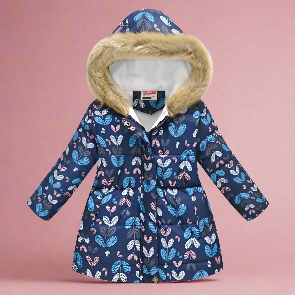 CozyTrend – Elegant og koselig – Vattert vinterjakke for jenter