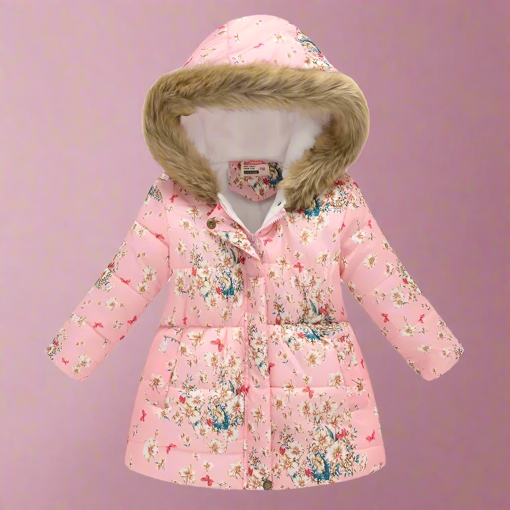 CozyTrend – Elegant og koselig – Vattert vinterjakke for jenter