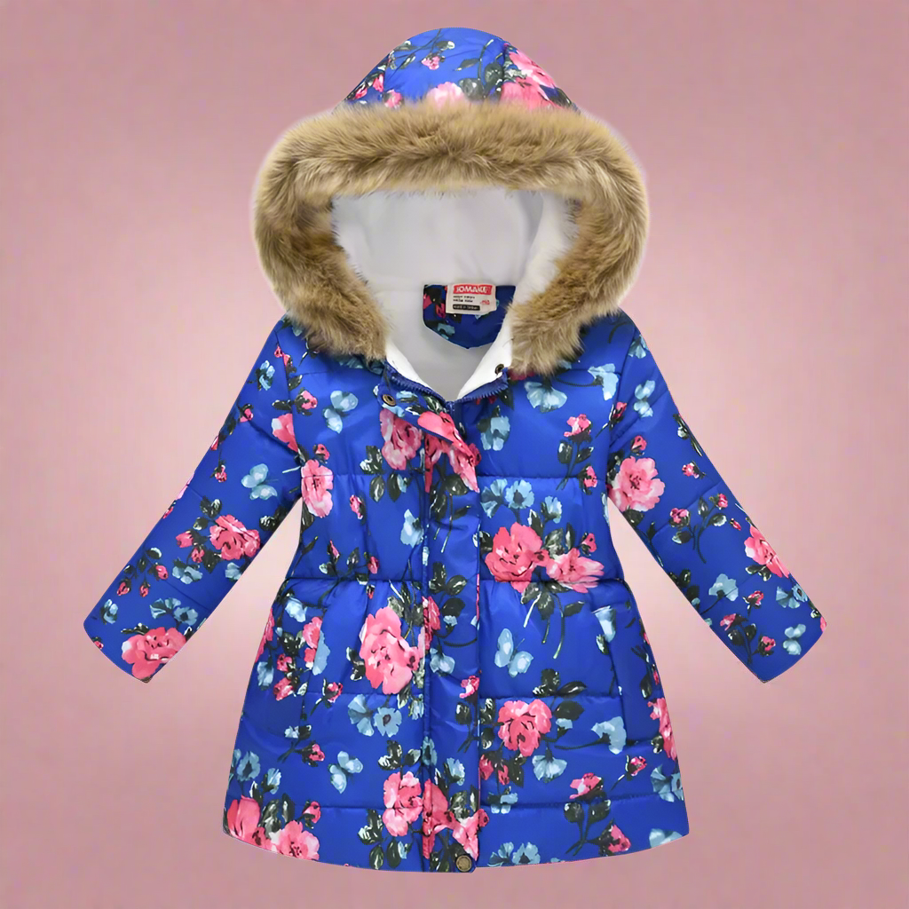 CozyTrend – Elegant og koselig – Vattert vinterjakke for jenter