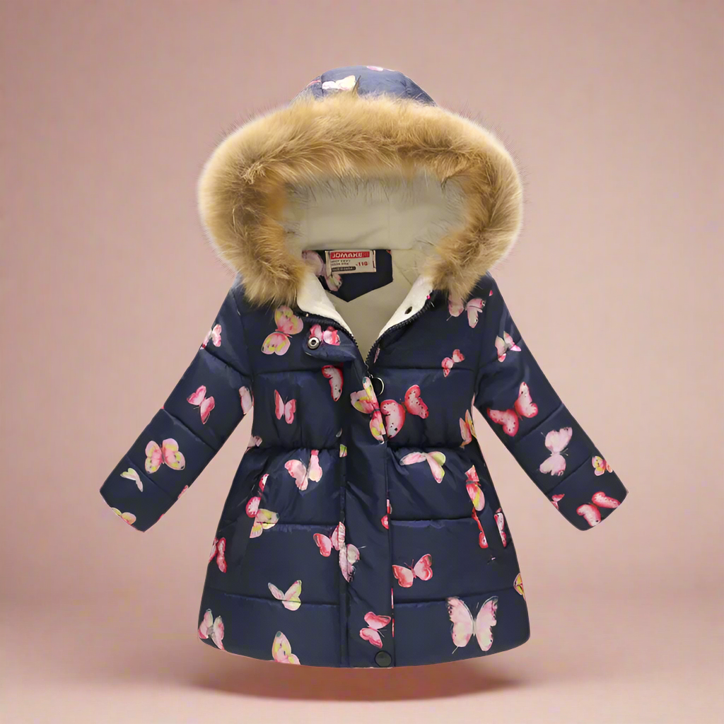 CozyTrend – Elegant og koselig – Vattert vinterjakke for jenter