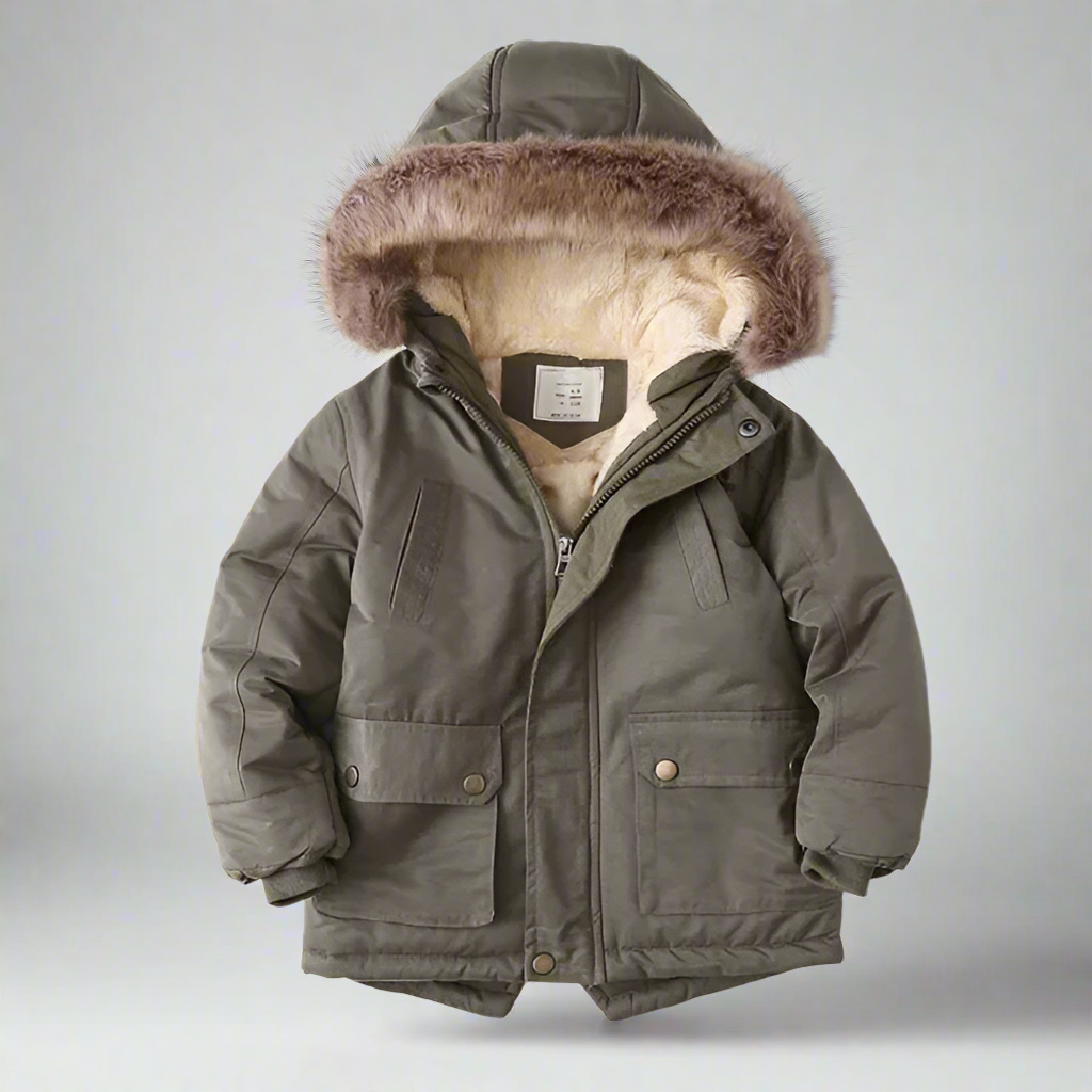 CozyTrend – Elegant og varm – Parka vinterjakke med pelskrage