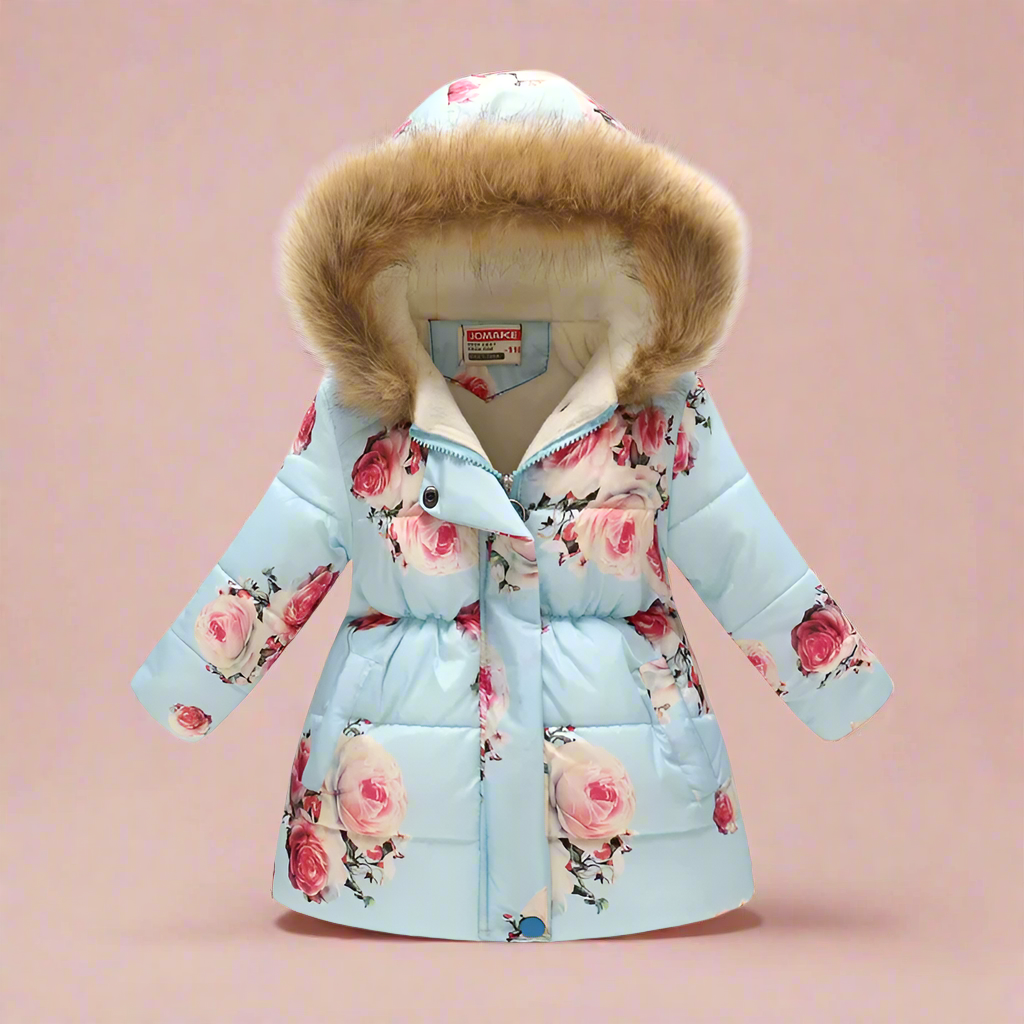 CozyTrend – Elegant og koselig – Vattert vinterjakke for jenter