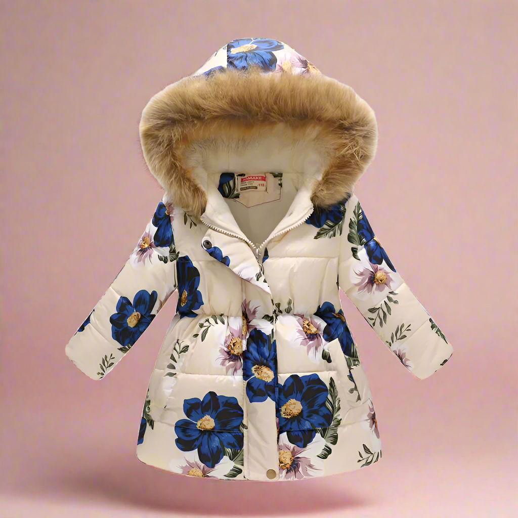 CozyTrend – Elegant og koselig – Vattert vinterjakke for jenter