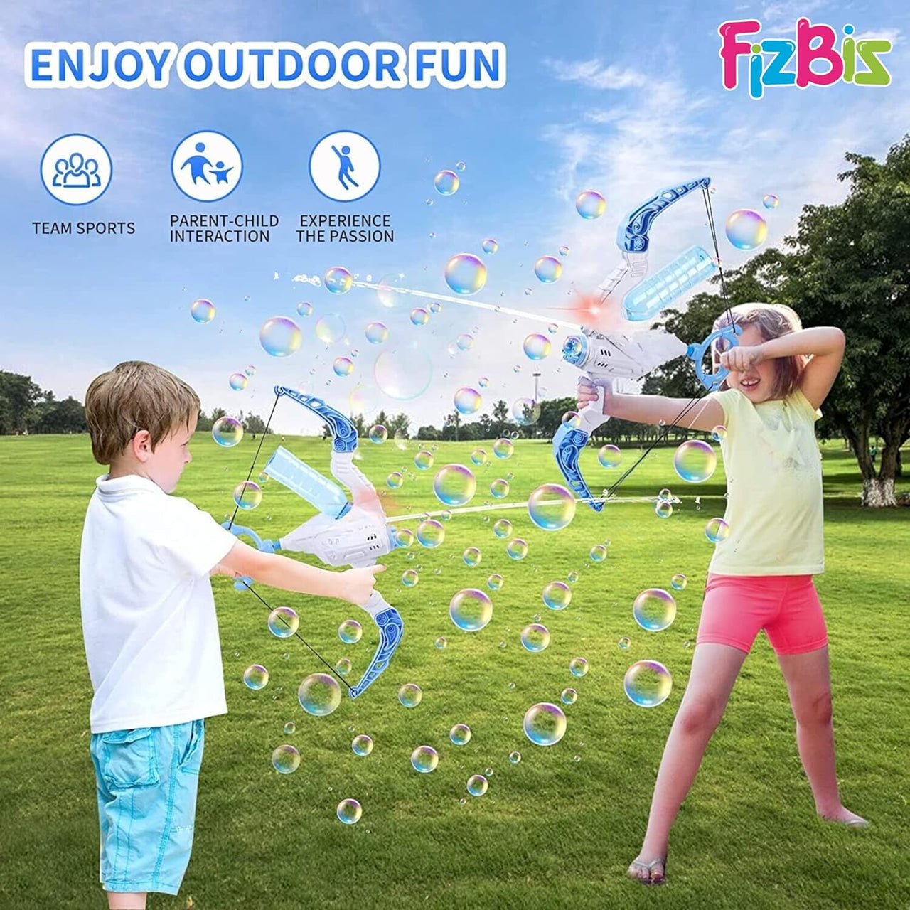 TrendyToys – Aktiv og kreativ – 2-i-1 bue-boblemaskin