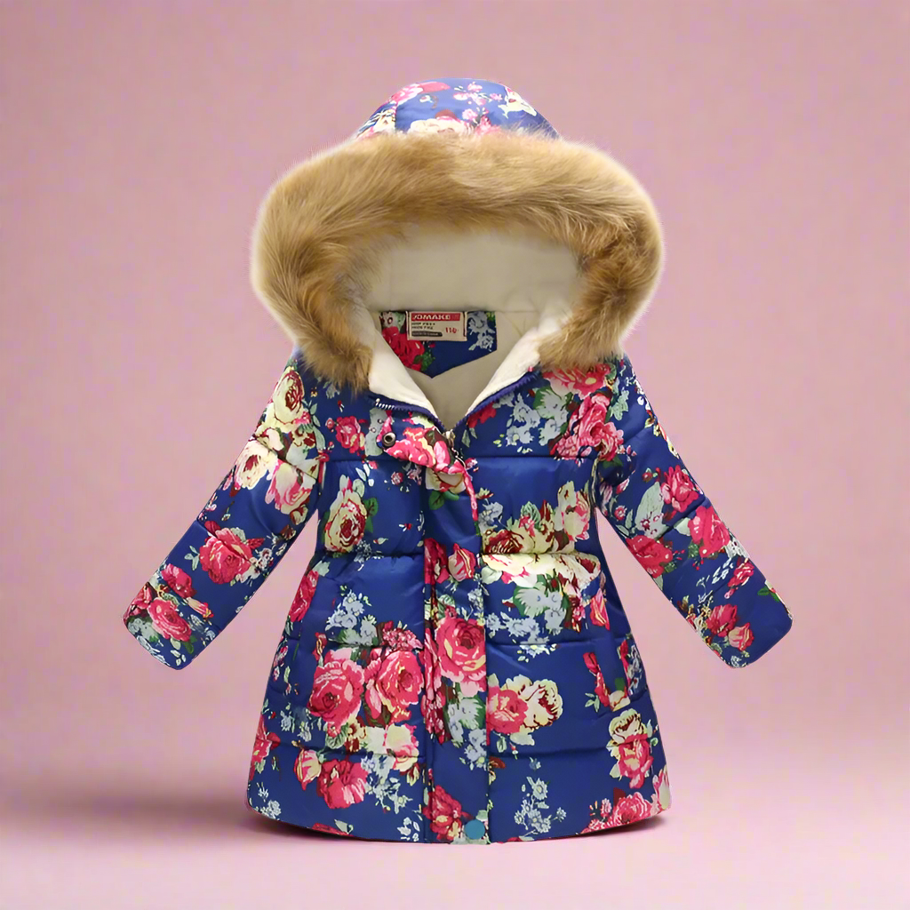 CozyTrend – Elegant og koselig – Vattert vinterjakke for jenter