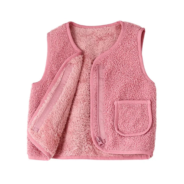 Mini Fashion - Varm og myk vest - Behagelig fleecevest til kalde dager