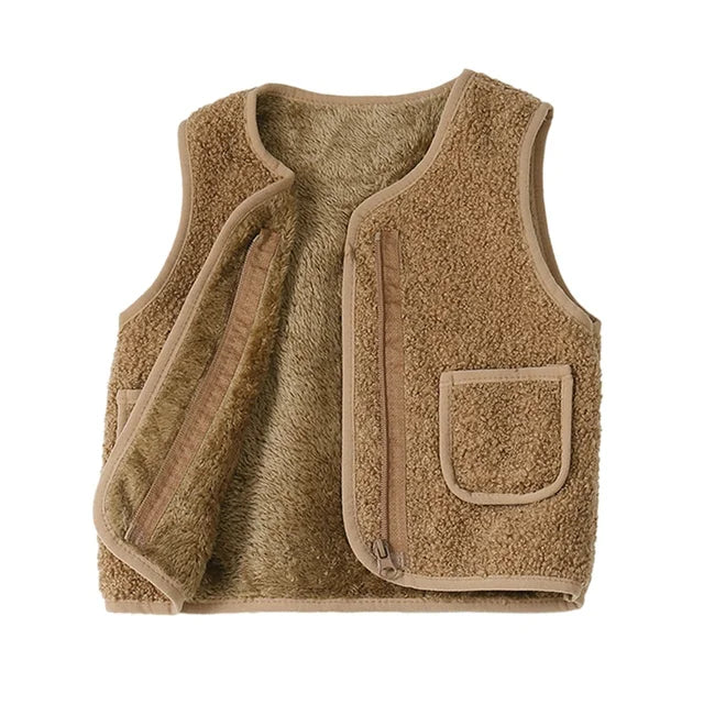 Mini Fashion - Varm og myk vest - Behagelig fleecevest til kalde dager