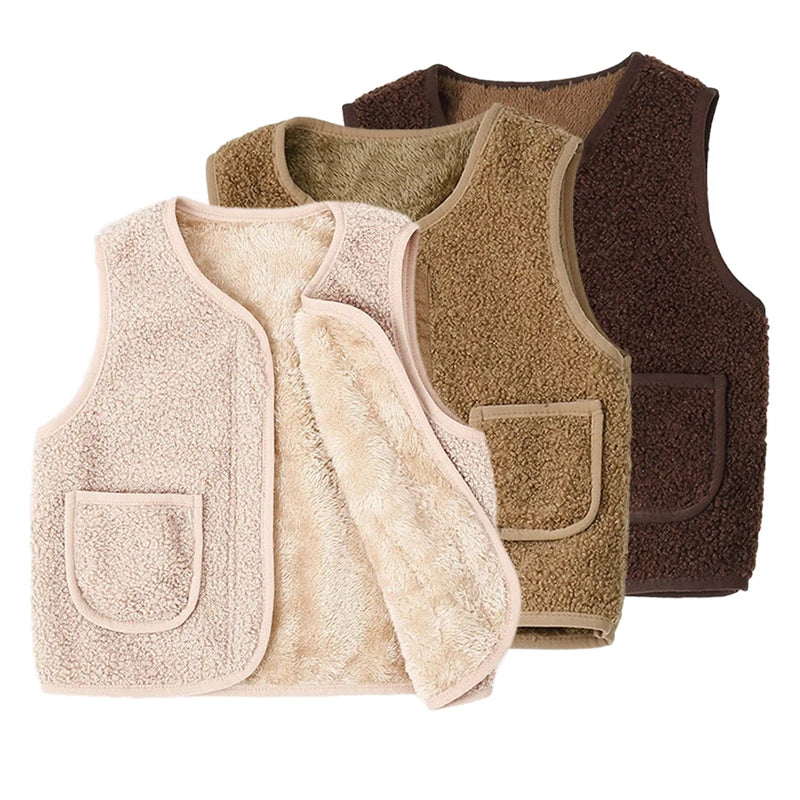 Mini Fashion - Varm og myk vest - Behagelig fleecevest til kalde dager