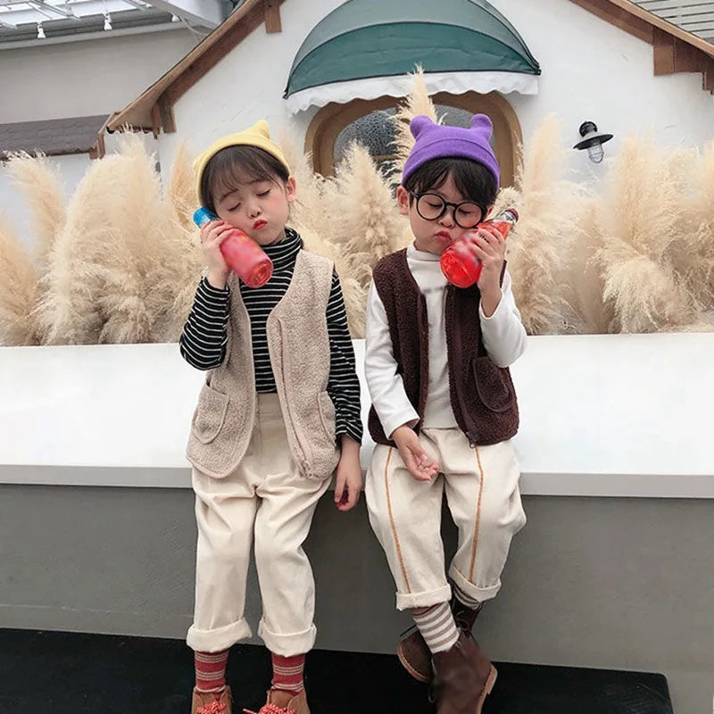 Mini Fashion - Varm og myk vest - Behagelig fleecevest til kalde dager