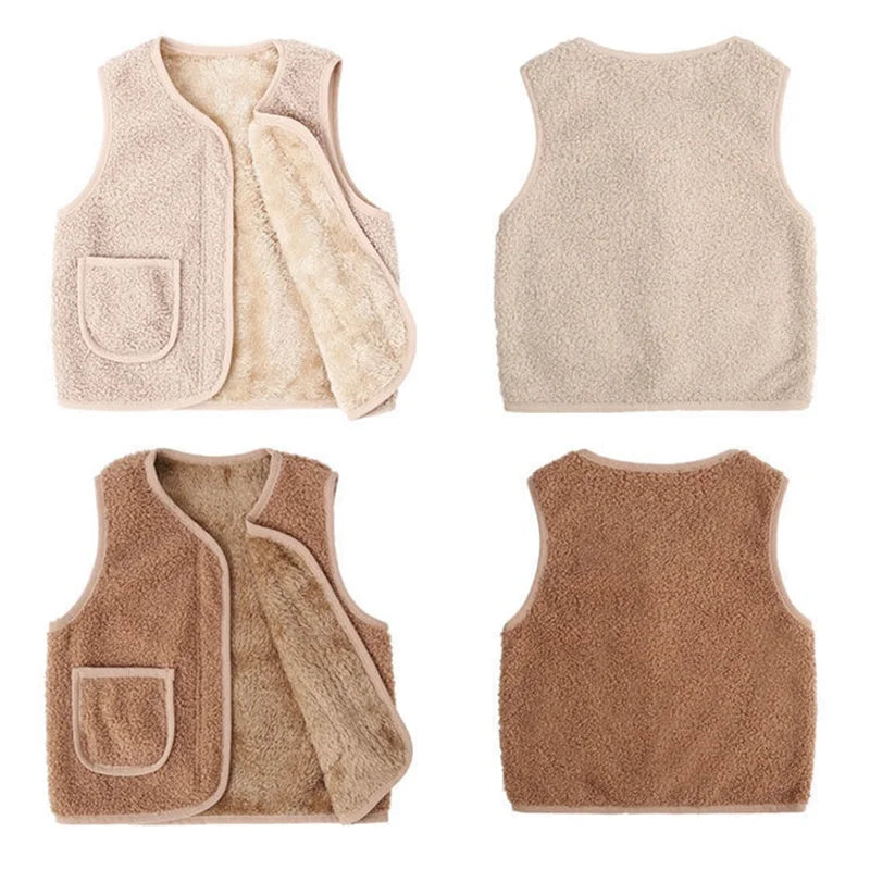 Mini Fashion - Varm og myk vest - Behagelig fleecevest til kalde dager