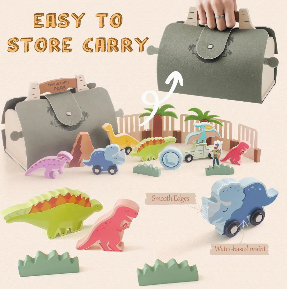 Woods - Forhistorisk moro - Dinosaursett i tre