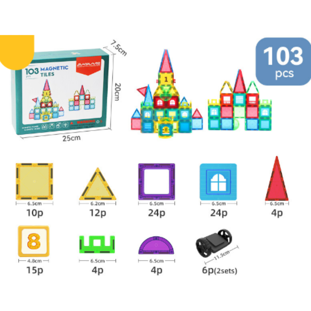 Magnet Toys - Utvikle kreativitet - Magnetiske fliser