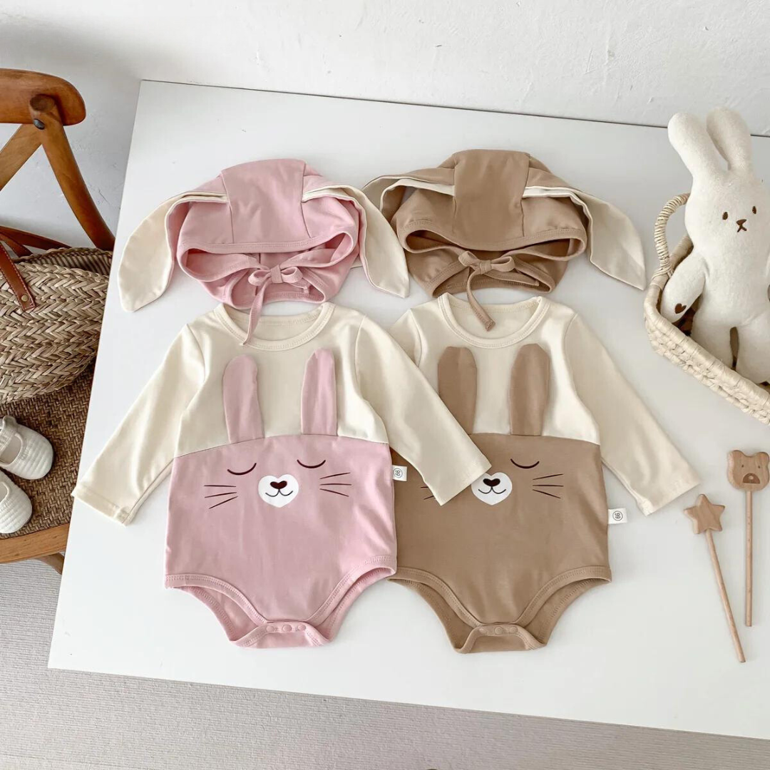 Mini Fashion - Komfortabel bomullsdrakt - søtt kanindesign