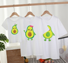 Mini Fashion - Familiematching - Avokado T-skjorte hvit