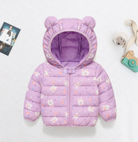Thumbnail for Mini Fashion - Tynn boblejakke med hette - Varm i overgangsperiodene