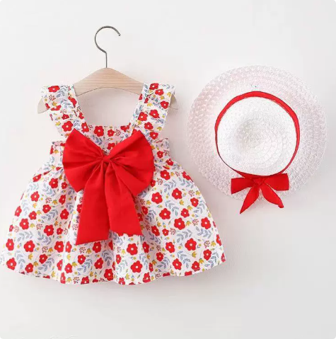 Mini Fashion – Søt og sommerlig – Fruktkjole (inkluderer GRATIS stråhatt)