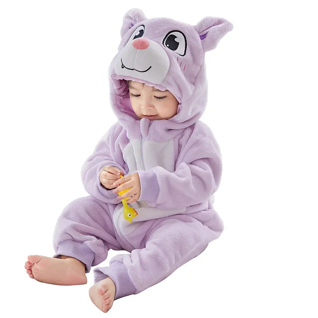 Mini Fashion - Bærekraftig og vaskbar – Dyre-romper-onesie (0–24 måneder)