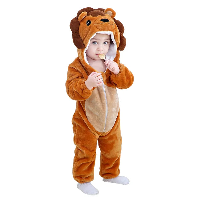Mini Fashion - Bærekraftig og vaskbar – Dyre-romper-onesie (0–24 måneder)