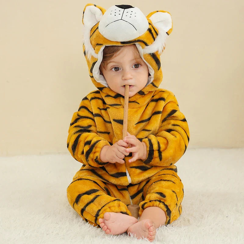 Mini Fashion - Bærekraftig og vaskbar – Dyre-romper-onesie (0–24 måneder)