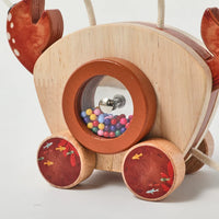 Thumbnail for Crab Pull Toy – Lek og læring – Krabbe av tre