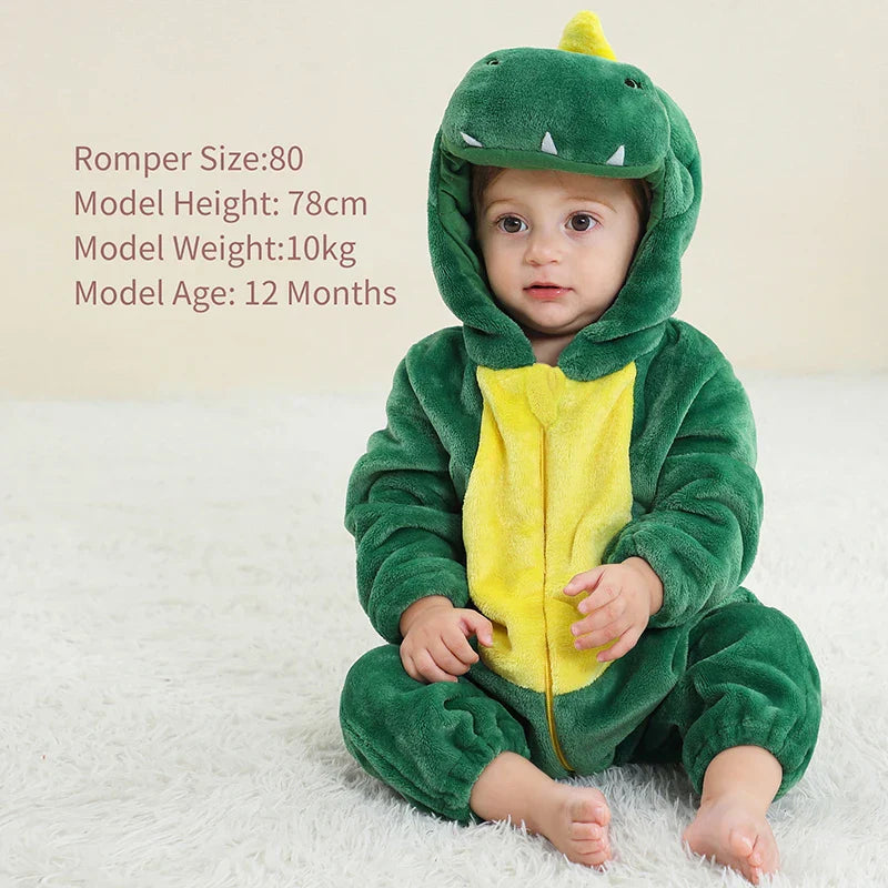 Mini Fashion - Bærekraftig og vaskbar – Dyre-romper-onesie (0–24 måneder)