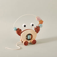 Thumbnail for Crab Pull Toy – Lek og læring – Krabbe av tre