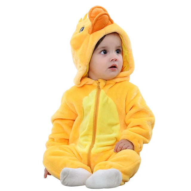 Mini Fashion - Bærekraftig og vaskbar – Dyre-romper-onesie (0–24 måneder)