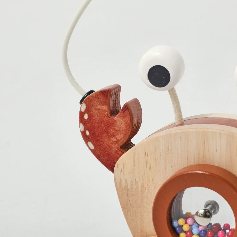 Crab Pull Toy – Lek og læring – Krabbe av tre