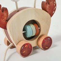 Thumbnail for Crab Pull Toy – Lek og læring – Krabbe av tre