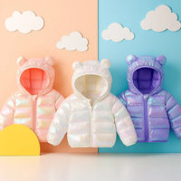 Thumbnail for CuddleCoat – Tykk vattert jakke med bjørnehette