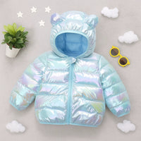 Thumbnail for CuddleCoat – Tykk vattert jakke med bjørnehette