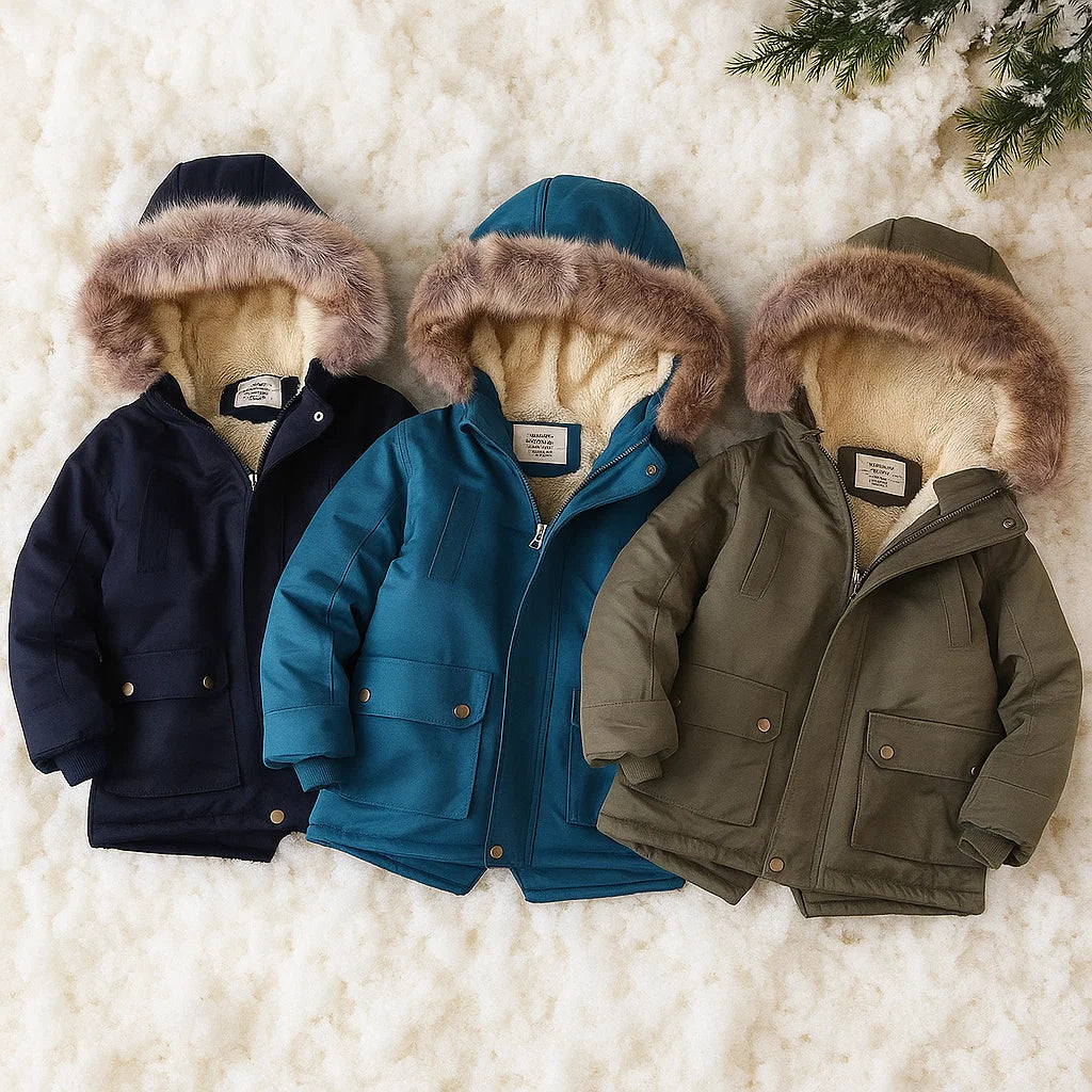 CozyTrend – Elegant og varm – Parka vinterjakke med pelskrage