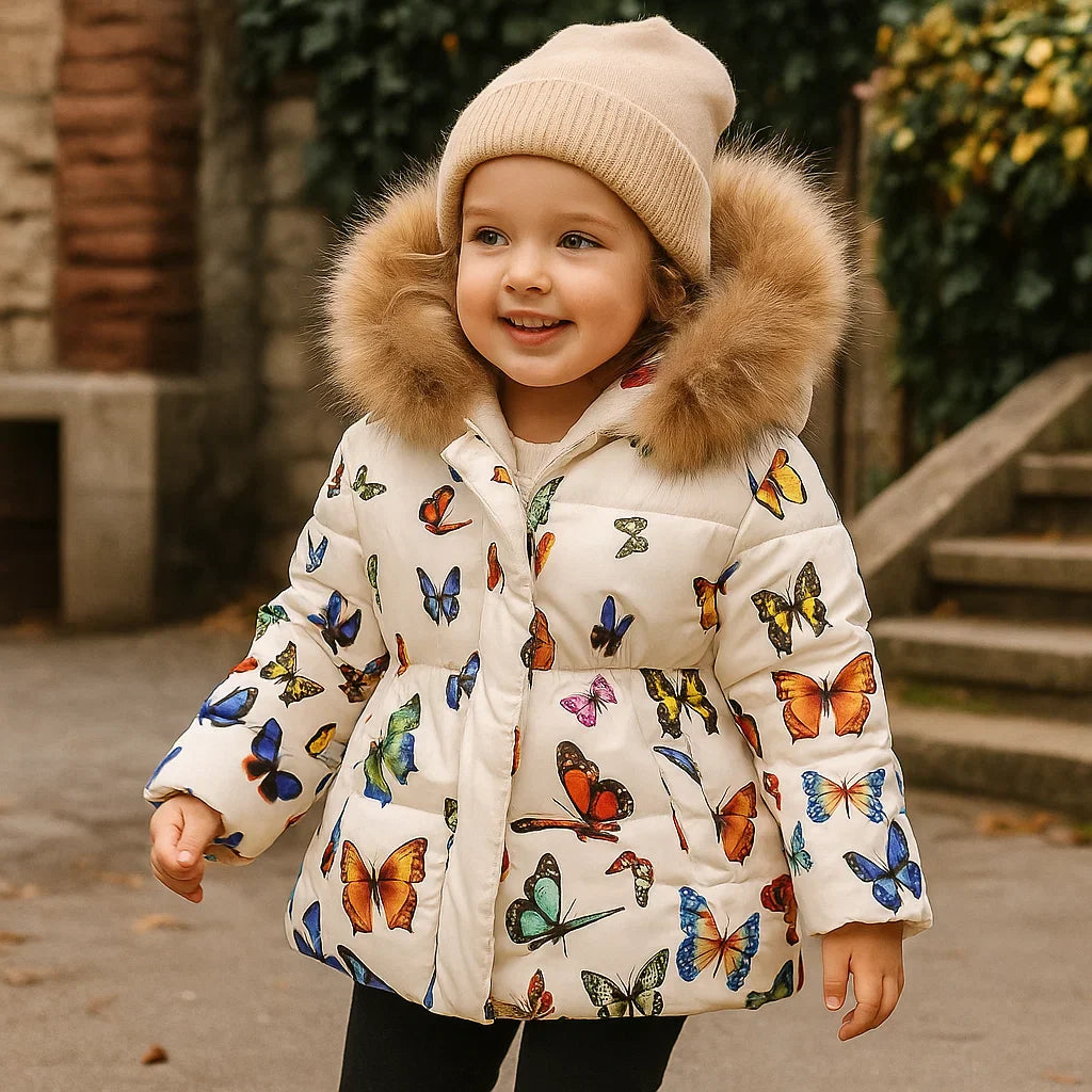 CozyTrend – Elegant og koselig – Vattert vinterjakke for jenter