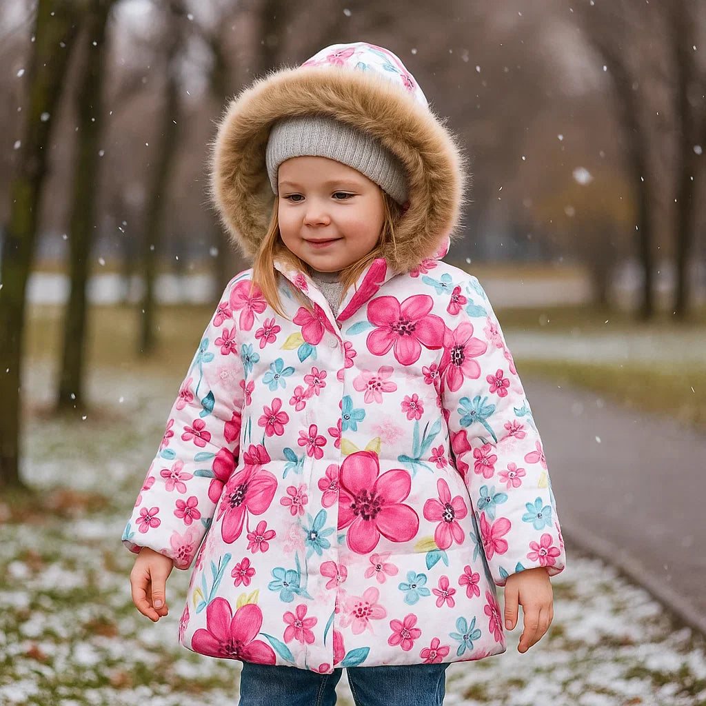 CozyTrend – Elegant og koselig – Vattert vinterjakke for jenter