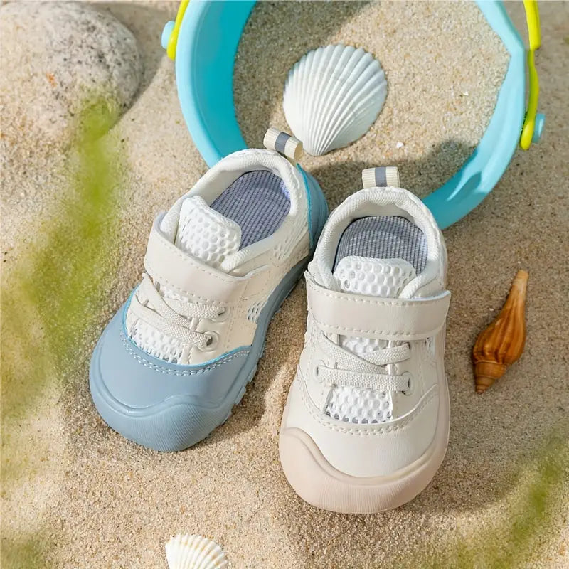 TinySteps Kids - Naturlig og sikker – Barefoot babysko blå