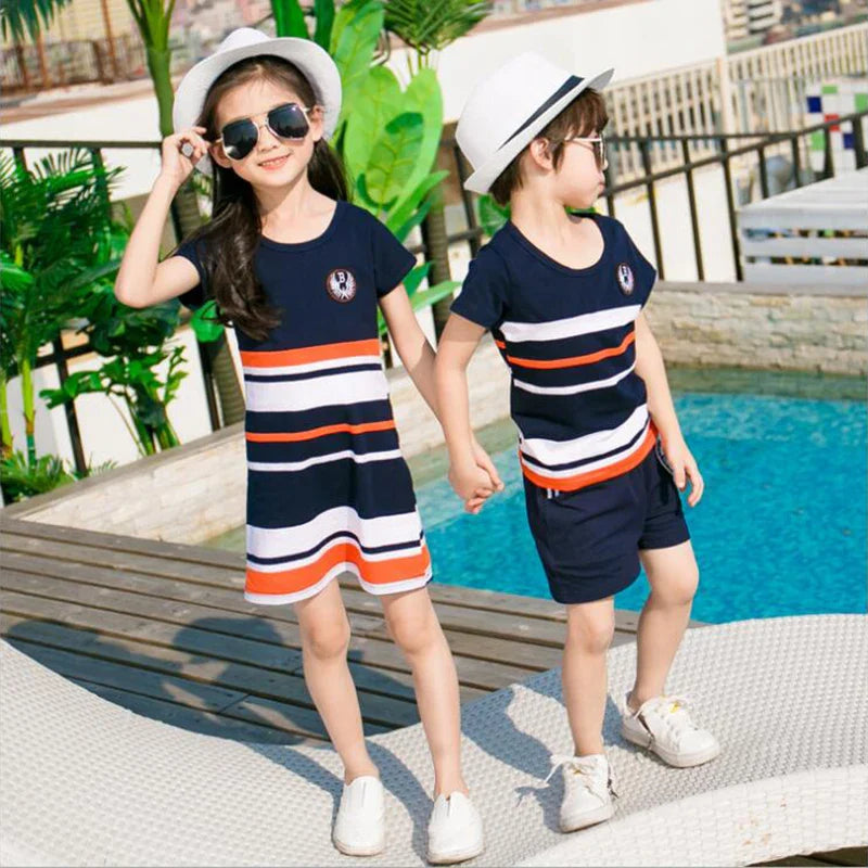 Mini Fashion - Matchende familie - Stripete familiesett