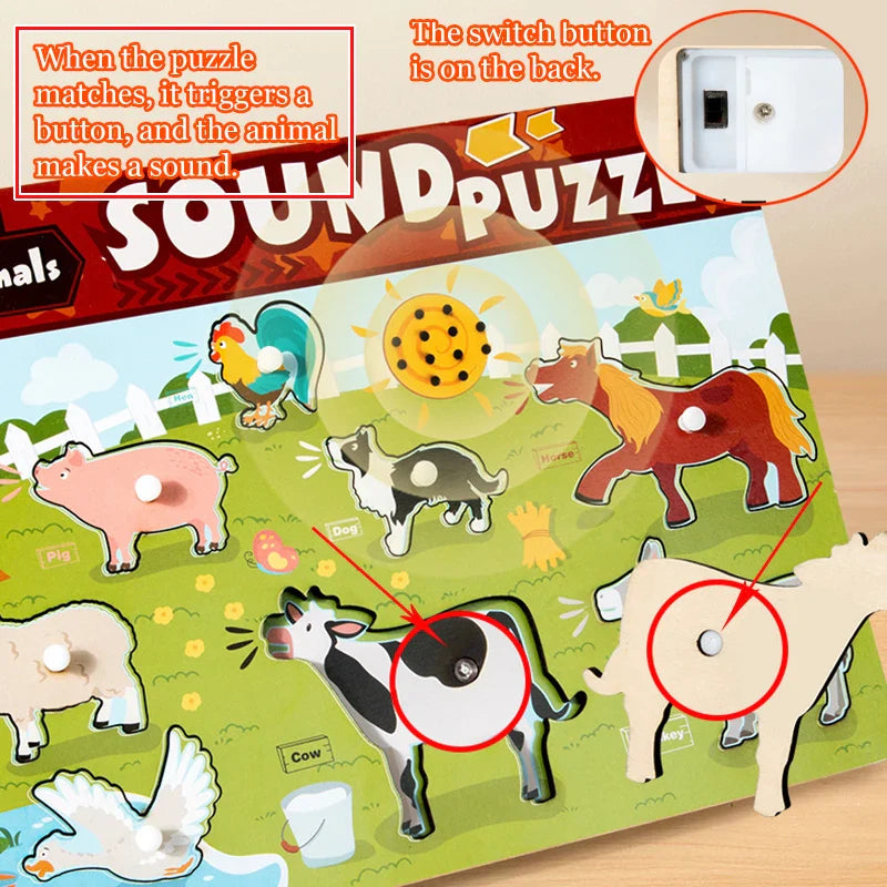 Sound Matching Game – Hør & Oppdag – Pedagogisk puslespill