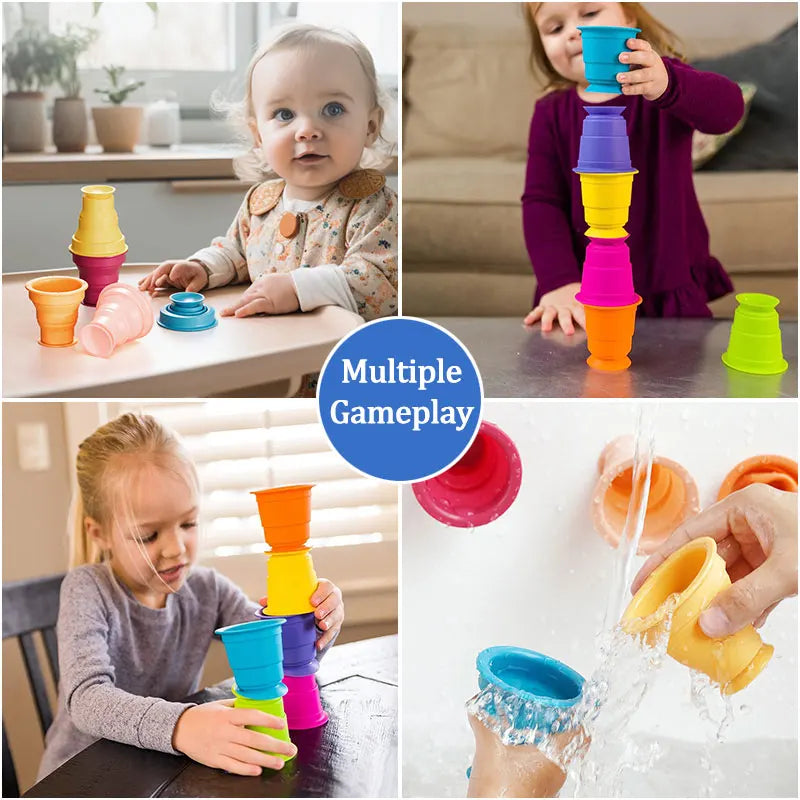 Rainbow Stacker Cups - Regnbuemoro - Stablegøy