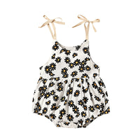 Thumbnail for Mini Fashion - Blomstrete babyromper - sommerdrakt til baby