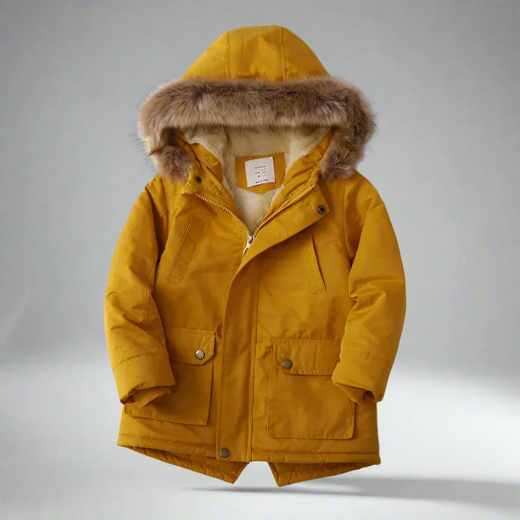 CozyTrend – Elegant og varm – Parka vinterjakke med pelskrage