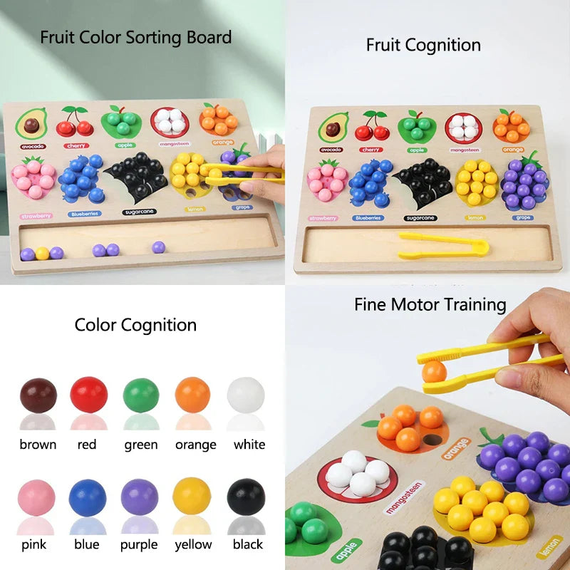 Toddler Clips - Frukt- og formmatch - Sorteringsspill