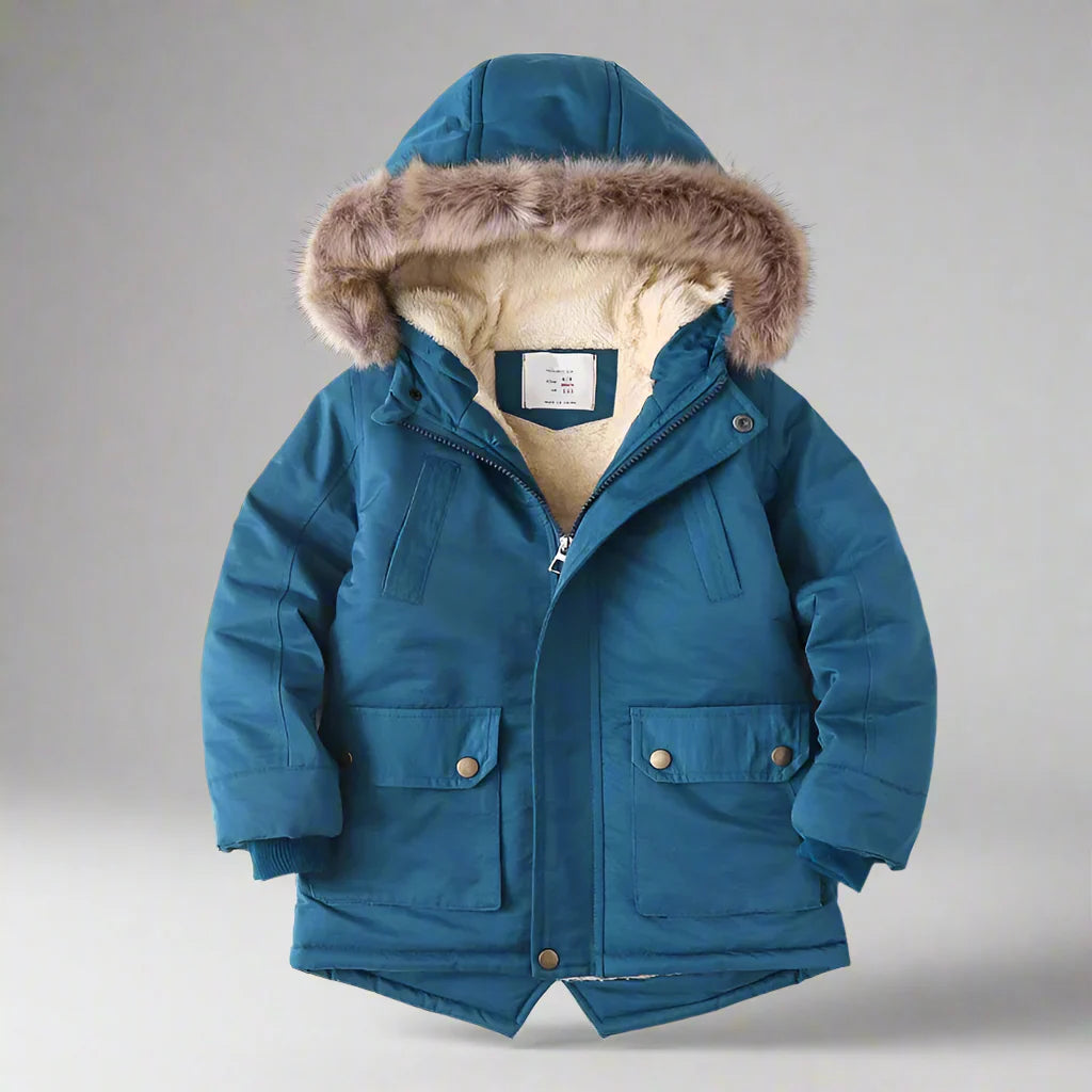 CozyTrend – Elegant og varm – Parka vinterjakke med pelskrage