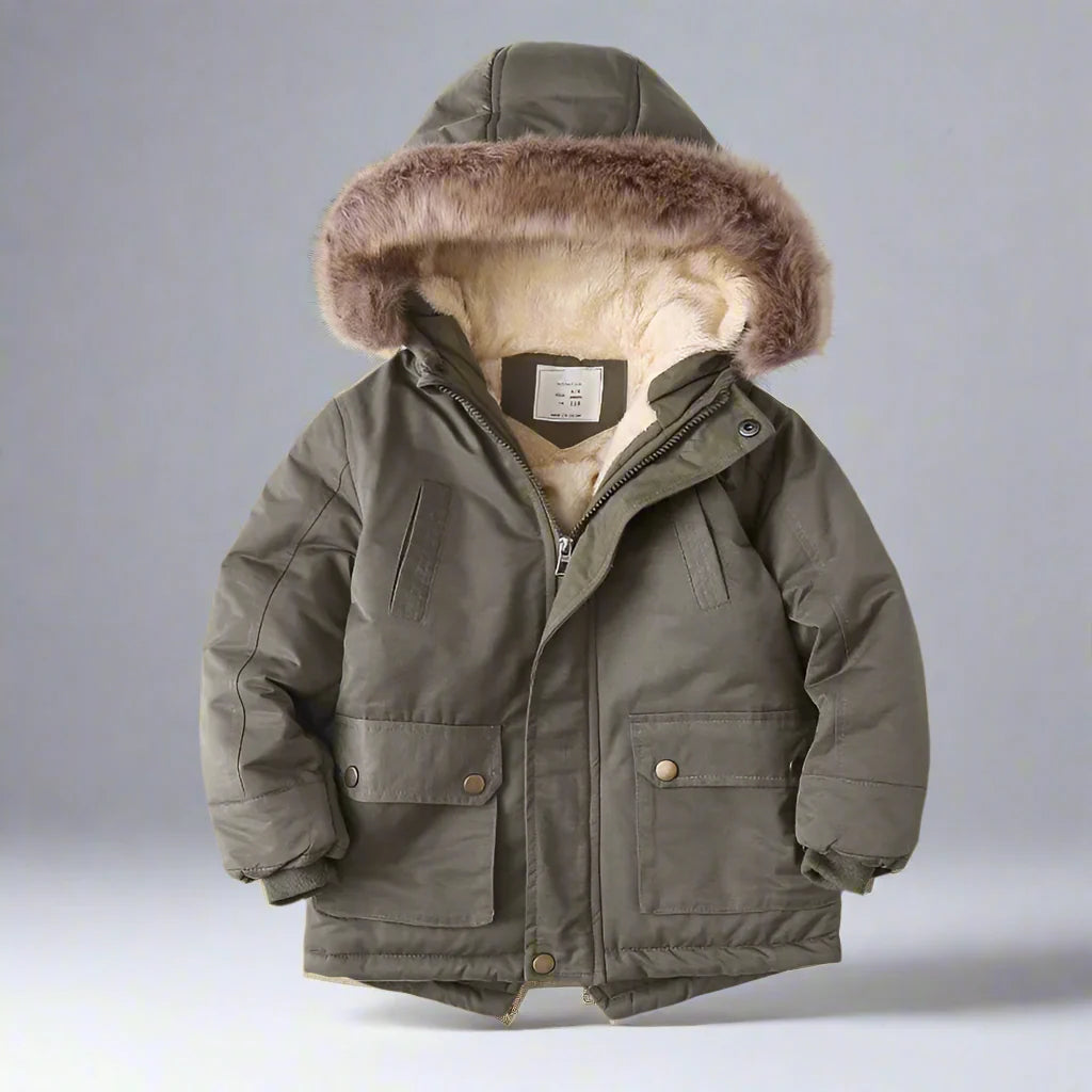 CozyTrend – Elegant og varm – Parka vinterjakke med pelskrage
